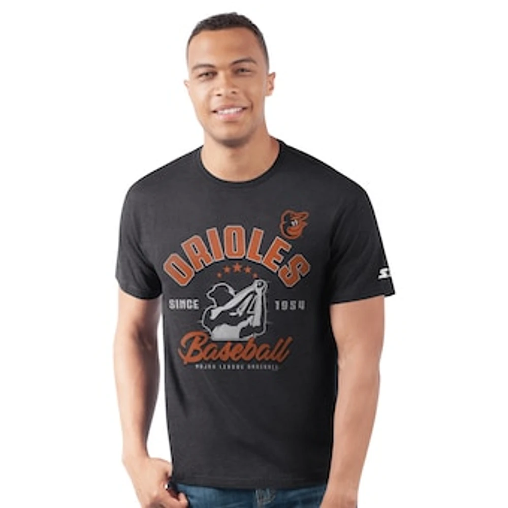 Men's Starter Black Baltimore Orioles Prime Time Batter T-Shirt