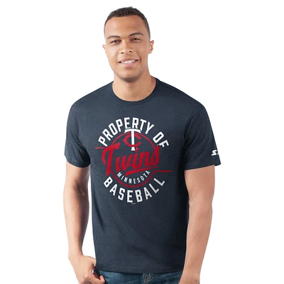 Men's Starter Navy Minnesota Twins Prime Time Property Of T-Shirt