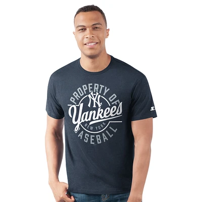 Men's Starter Navy New York Yankees Prime Time Property Of T-Shirt
