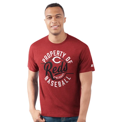 Men's Starter Red Cincinnati Reds Prime Time Property Of T-Shirt