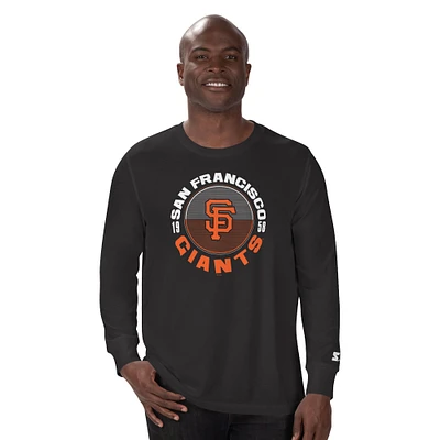 Men's Starter Black San Francisco Giants Halftime Long Sleeve T-Shirt