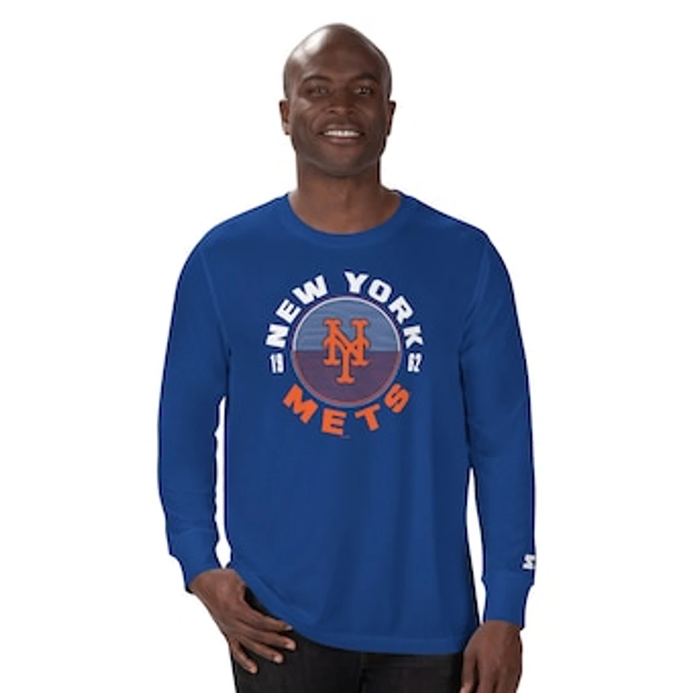 Men's Starter Royal New York Mets Halftime Long Sleeve T-Shirt