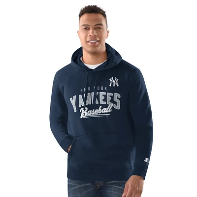 Men's Starter Navy New York Yankees Classic Pullover Hoodie