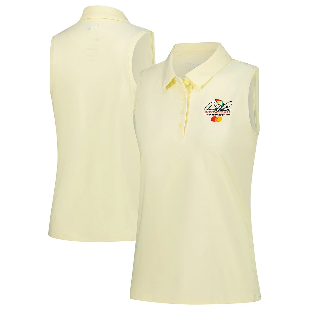 Women's Nike Yellow Arnold Palmer Invitational Victory Performance Sleeveless Polo