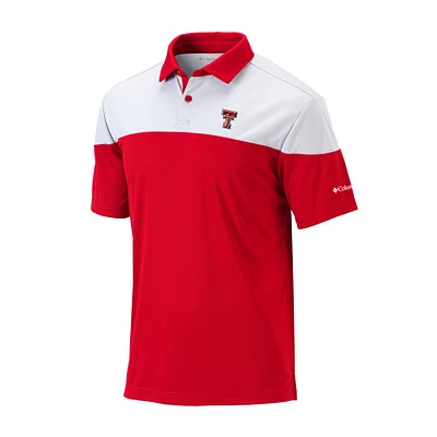 Men's Columbia Red Texas Tech Raiders Omni-Wick Best Ball Polo