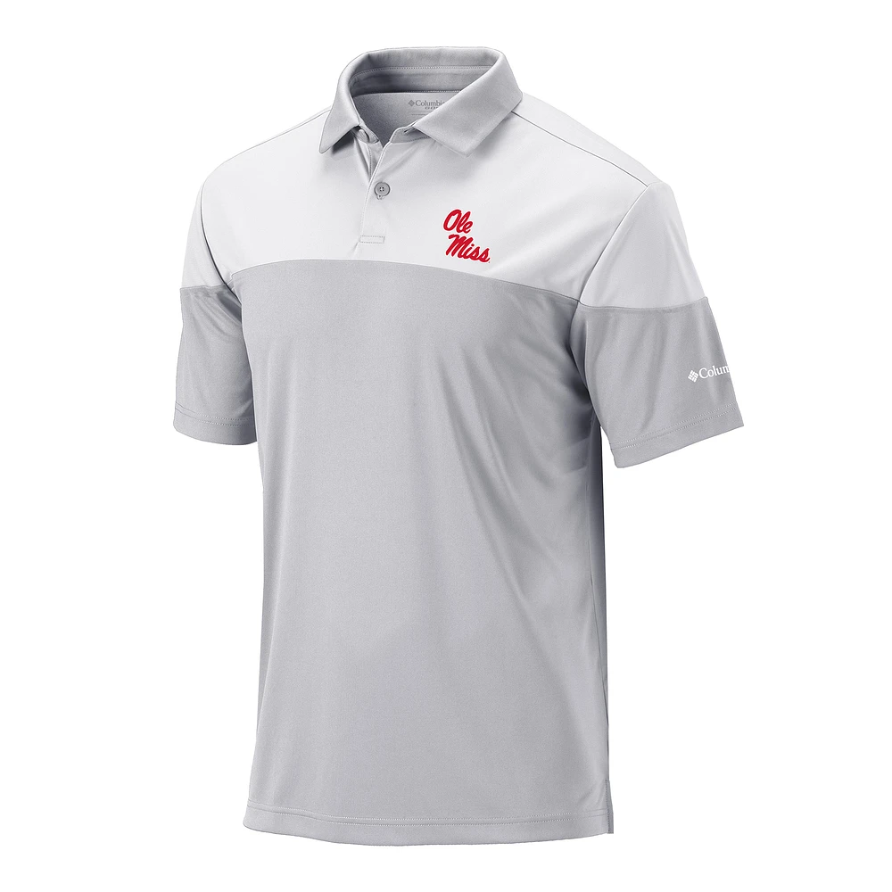 Men's Columbia Gray Ole Miss Rebels Omni-Wick Best Ball Polo