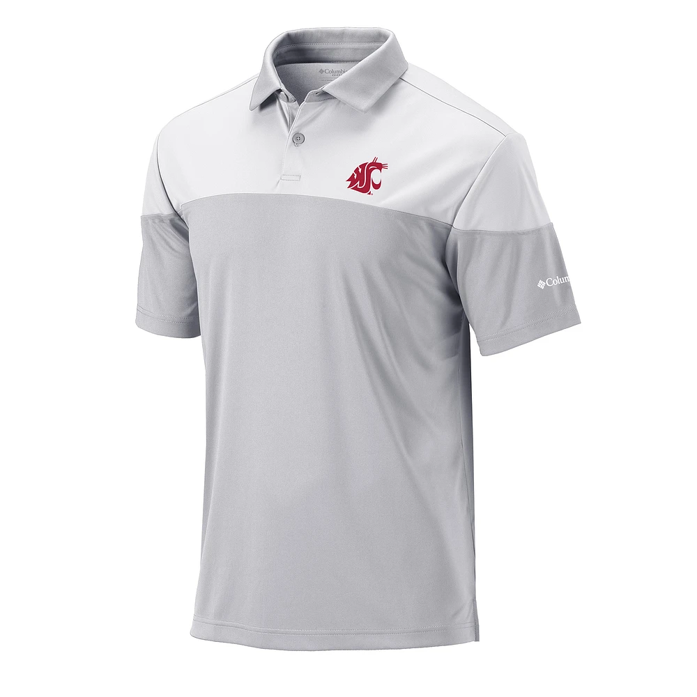 Men's Columbia Gray Washington State Cougars Omni-Wick Best Ball Polo