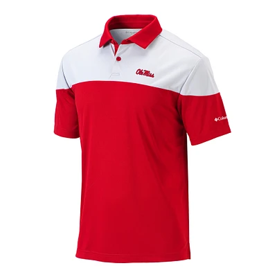 Men's Columbia Red Ole Miss Rebels Omni-Wick Best Ball Polo