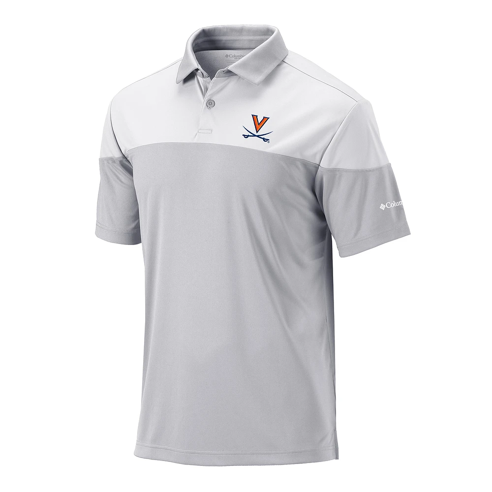 Men's Columbia Gray Virginia Cavaliers Omni-Wick Best Ball Polo