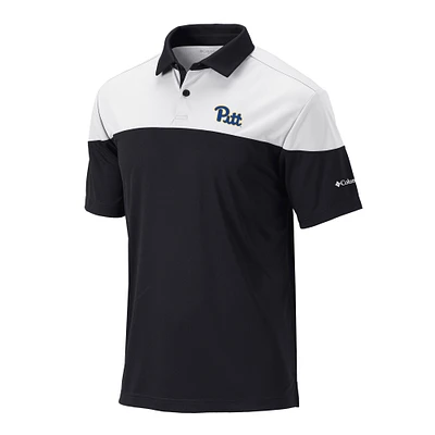 Men's Columbia Black Pitt Panthers Omni-Wick Best Ball Polo