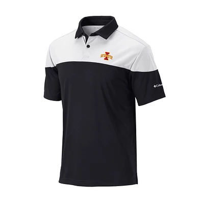 Men's Columbia Black Iowa State Cyclones Omni-Wick Best Ball Polo