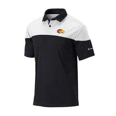 Men's Columbia Black Kansas Jayhawks Omni-Wick Best Ball Polo