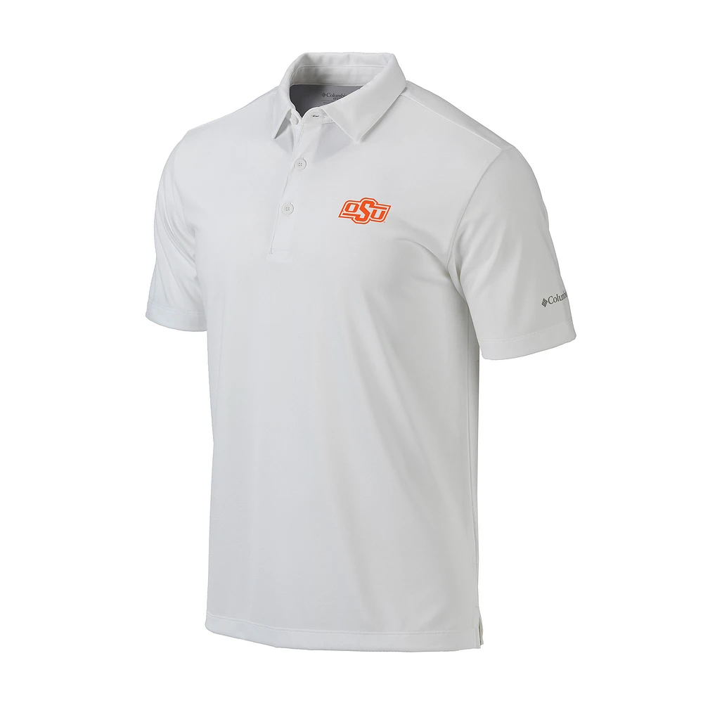 Men's Columbia White Oklahoma State Cowboys Omni-Wick Drive Polo