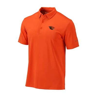 Men's Columbia Orange Oregon State Beavers Omni-Wick Drive Polo