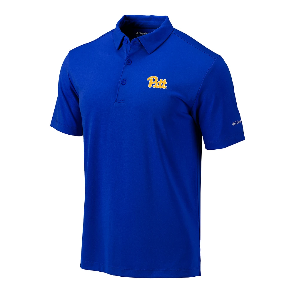 Men's Columbia Royal Pitt Panthers Omni-Wick Drive Polo