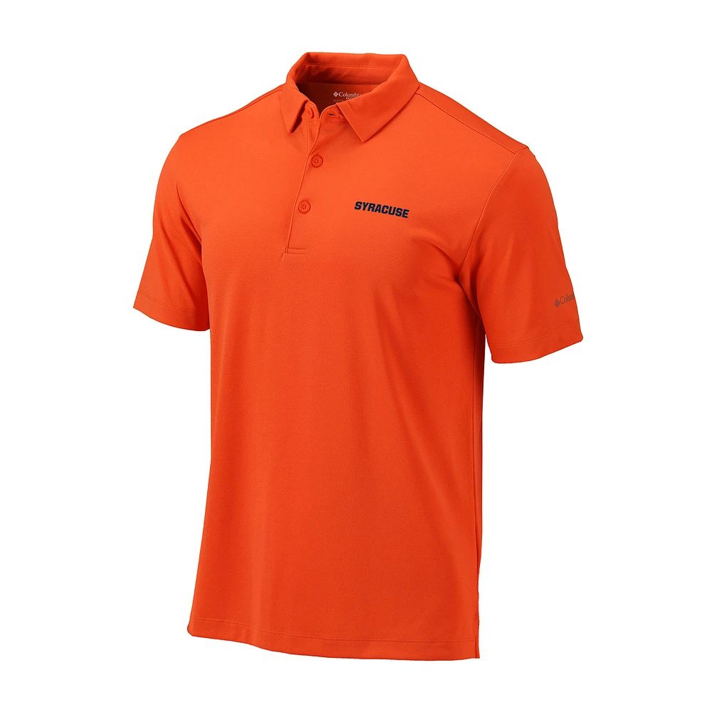 Men's Columbia Orange Syracuse Omni-Wick Drive Polo