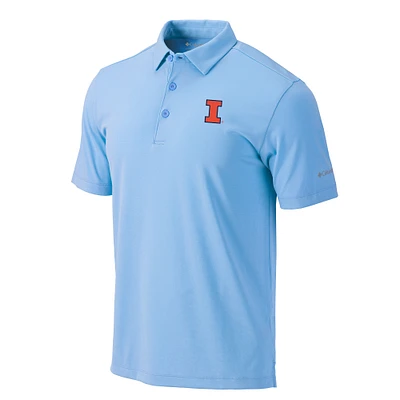 Men's Columbia Blue Illinois Fighting Illini Omni-Wick Drive Polo