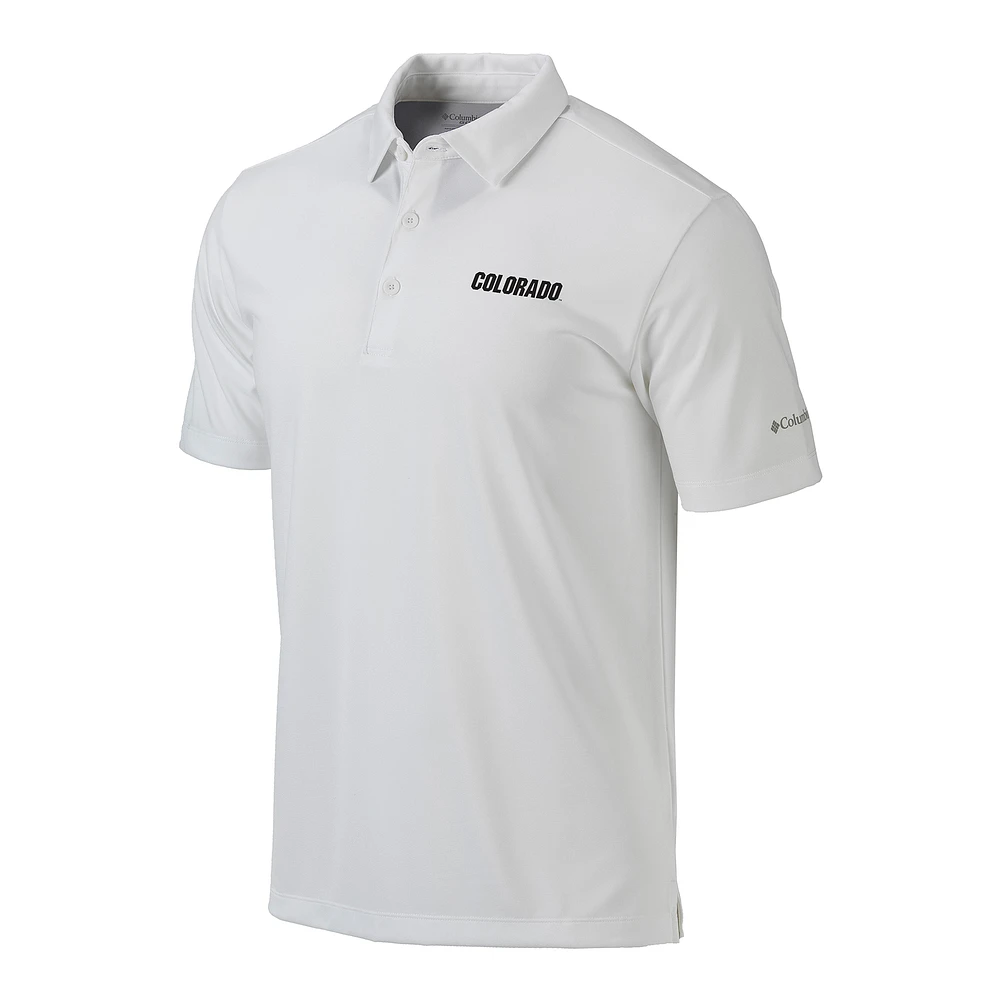 Men's Columbia White Colorado Buffaloes Omni-Wick Drive Polo
