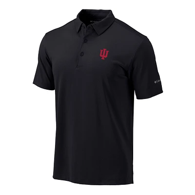 Men's Columbia Black Indiana Hoosiers Omni-Wick Drive Polo