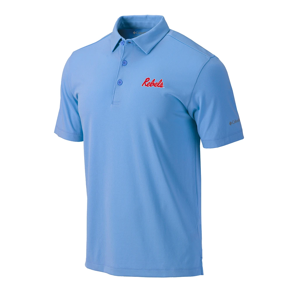 Men's Columbia Powder Blue Ole Miss Rebels Omni-Wick Drive Polo