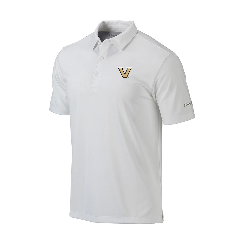 Men's Columbia White Vanderbilt Commodores Omni-Wick Drive Polo