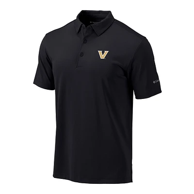 Men's Columbia Black Vanderbilt Commodores Omni-Wick Drive Polo