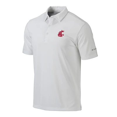 Men's Columbia White Washington State Cougars Omni-Wick Drive Polo