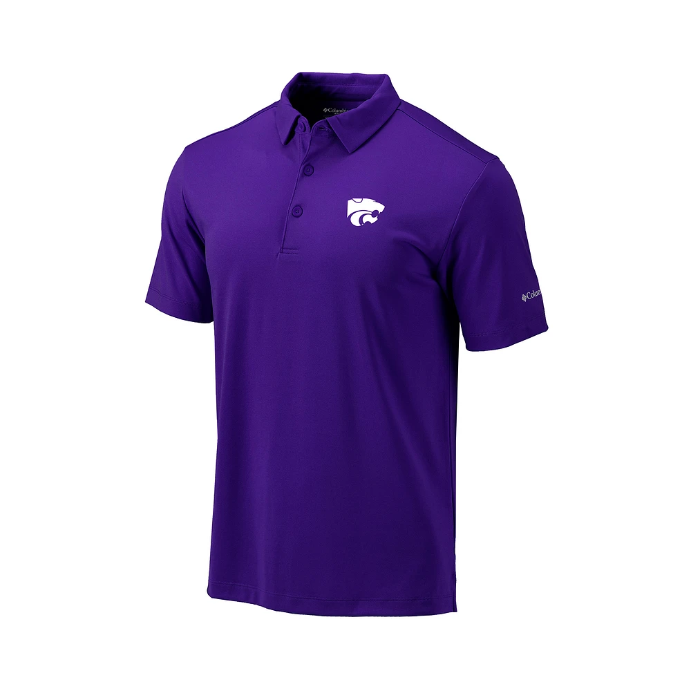 Men's Columbia Purple Kansas State Wildcats Omni-Wick Drive Polo