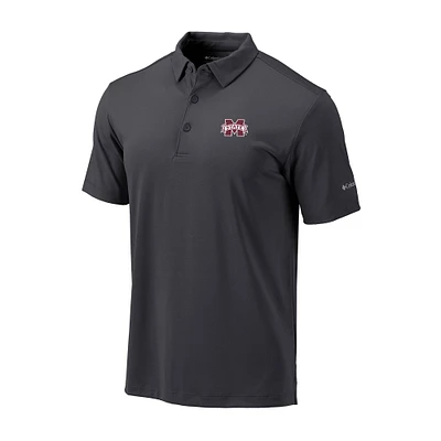 Men's Columbia Gray Mississippi State Bulldogs Omni-Wick Drive Polo