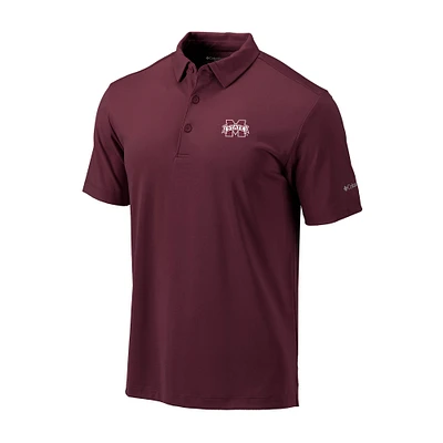 Men's Columbia Maroon Mississippi State Bulldogs Omni-Wick Drive Polo