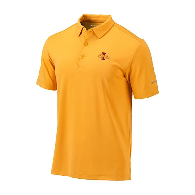 Men's Columbia Gold Iowa State Cyclones Omni-Wick Drive Polo