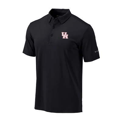Men's Columbia Black Houston Cougars Omni-Wick Drive Polo