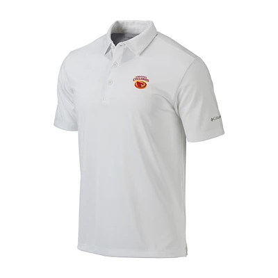 Men's Columbia White Iowa State Cyclones Omni-Wick Drive Polo