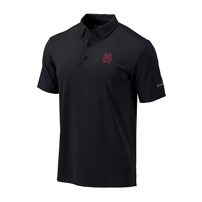 Men's Columbia Black Mississippi State Bulldogs Omni-Wick Drive Polo