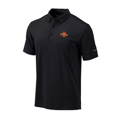 Men's Columbia Black Iowa State Cyclones Omni-Wick Drive Polo