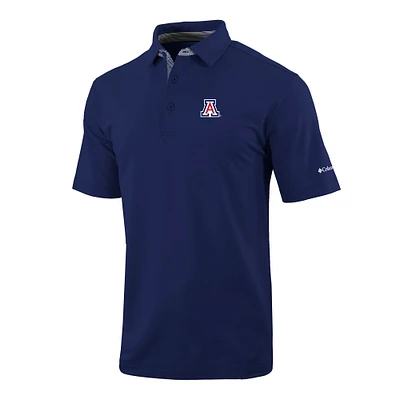 Men's Columbia Navy Arizona Wildcats Omni-Wick Even Lie Polo