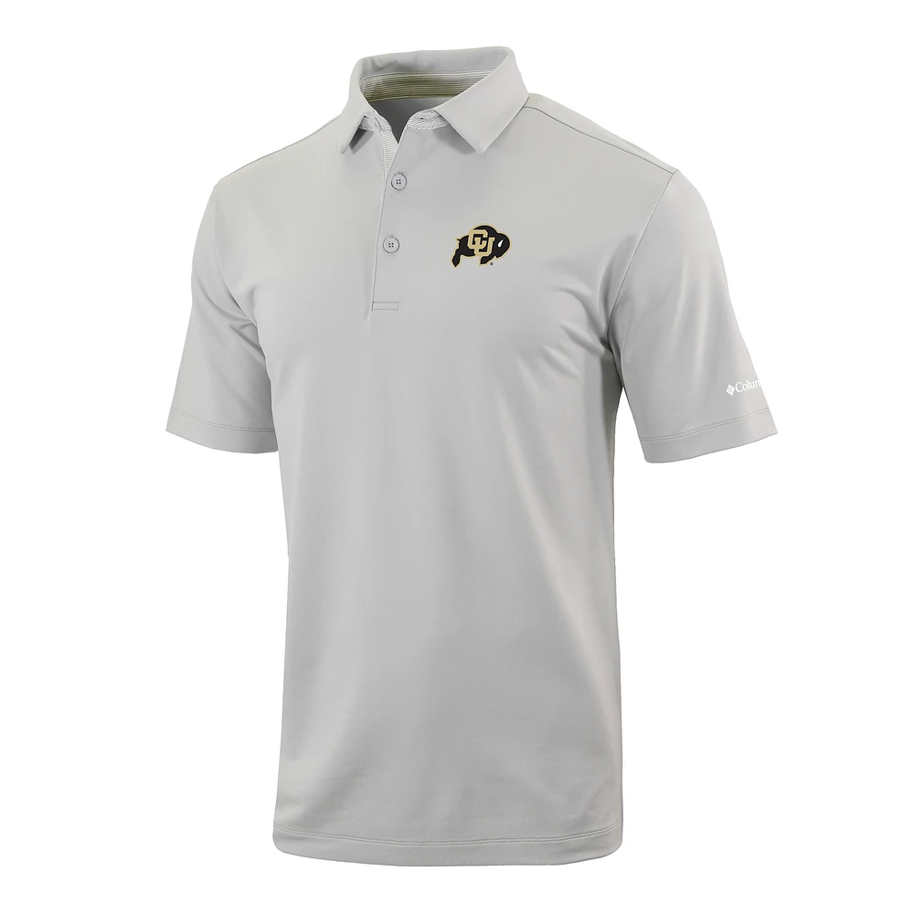 Men's Columbia Gray Colorado Buffaloes Omni-Wick Even Lie Polo