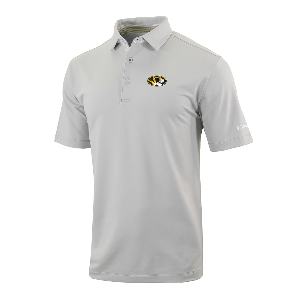 Men's Columbia Gray Missouri Tigers Omni-Wick Even Lie Polo