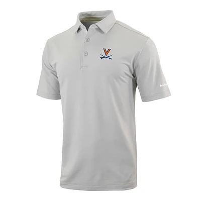 Men's Columbia Gray Virginia Cavaliers Omni-Wick Even Lie Polo