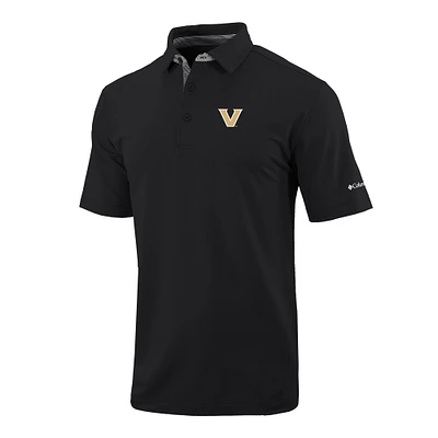 Men's Columbia Black Vanderbilt Commodores Omni-Wick Even Lie Polo