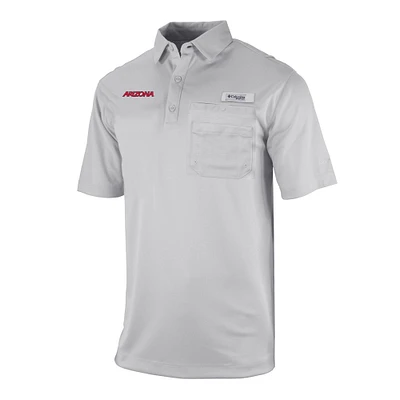 Men's Columbia Gray Arizona Wildcats Omni-Wick Flycaster Pocket Polo