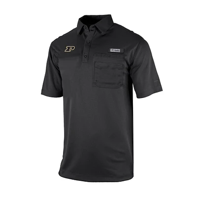 Men's Columbia Purdue Boilermakers Omni-Wick Flycaster Pocket Polo