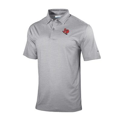 Men's Columbia Gray Texas Tech Red Raiders Omni-Wick Golden Hills Polo