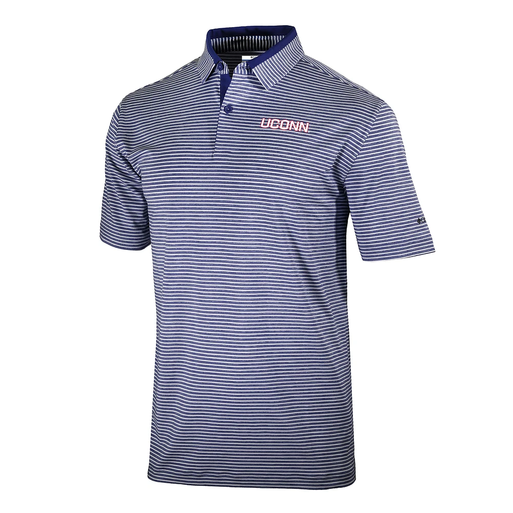 Men's Columbia Navy UConn Huskies Omni-Wick Golden Hills Polo