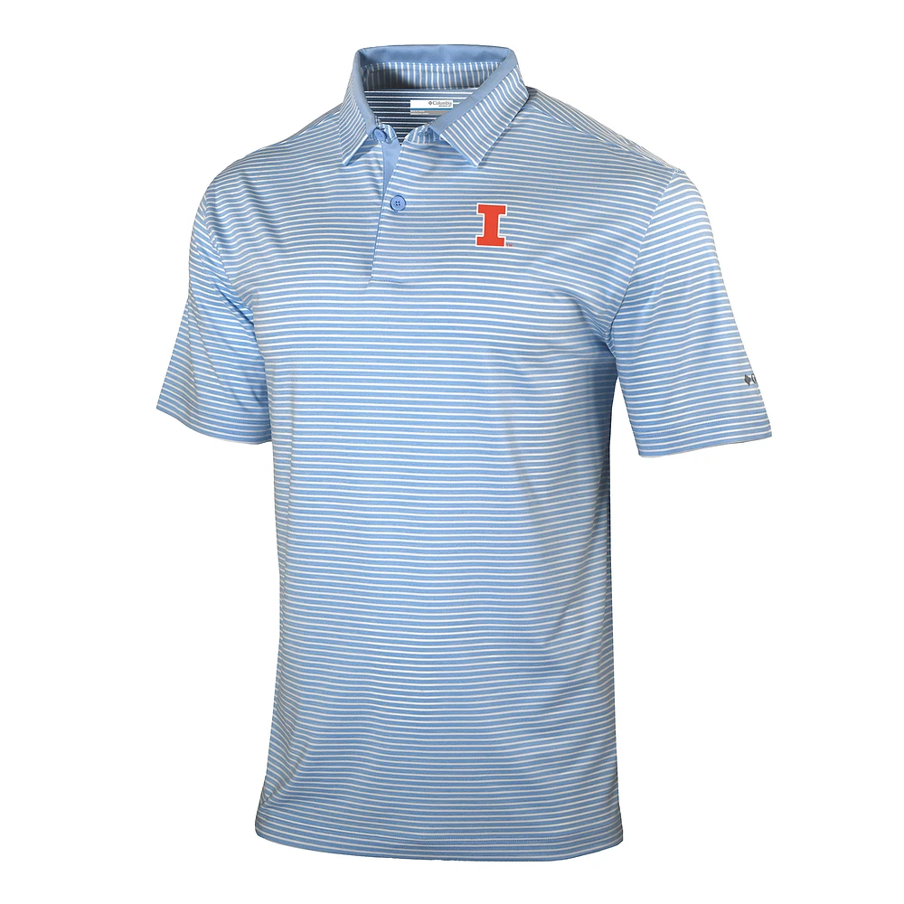 Men's Columbia Illinois Fighting Illini Omni-Wick Golden Hills Polo