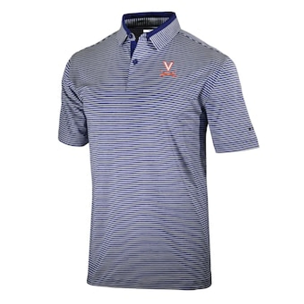 Men's Columbia Navy Virginia Cavaliers Omni-Wick Golden Hills Polo