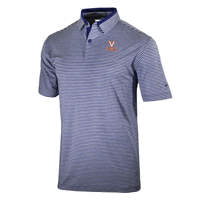 Men's Columbia Navy Virginia Cavaliers Omni-Wick Golden Hills Polo