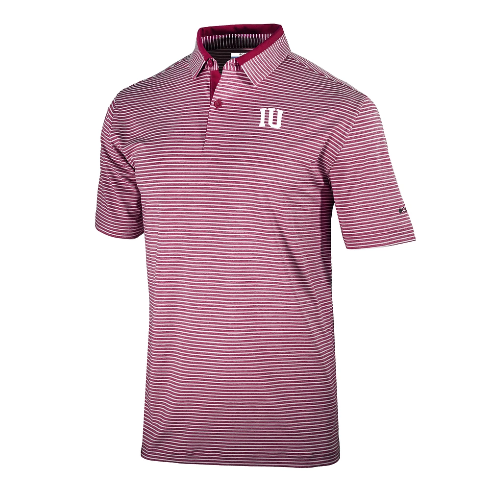 Men's Columbia Crimson Indiana Hoosiers Omni-Wick Golden Hills Polo