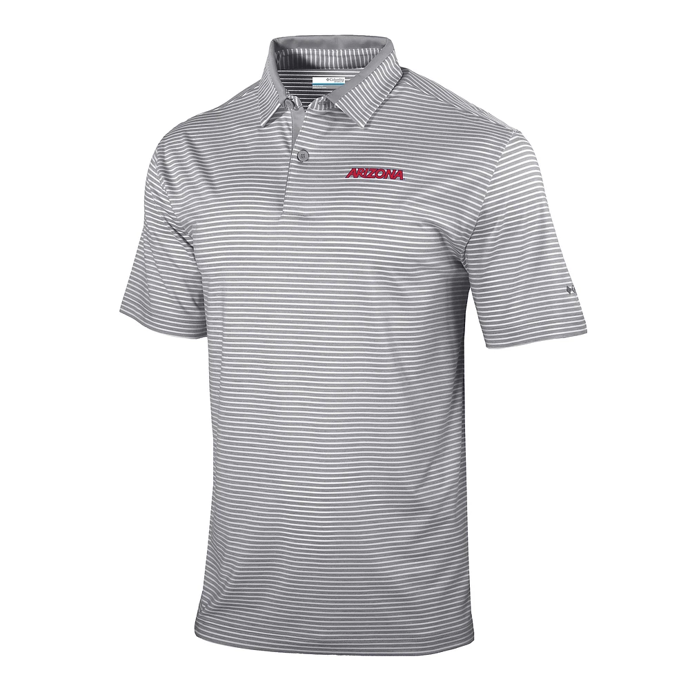Men's Columbia Gray Arizona Wildcats Omni-Wick Golden Hills Polo