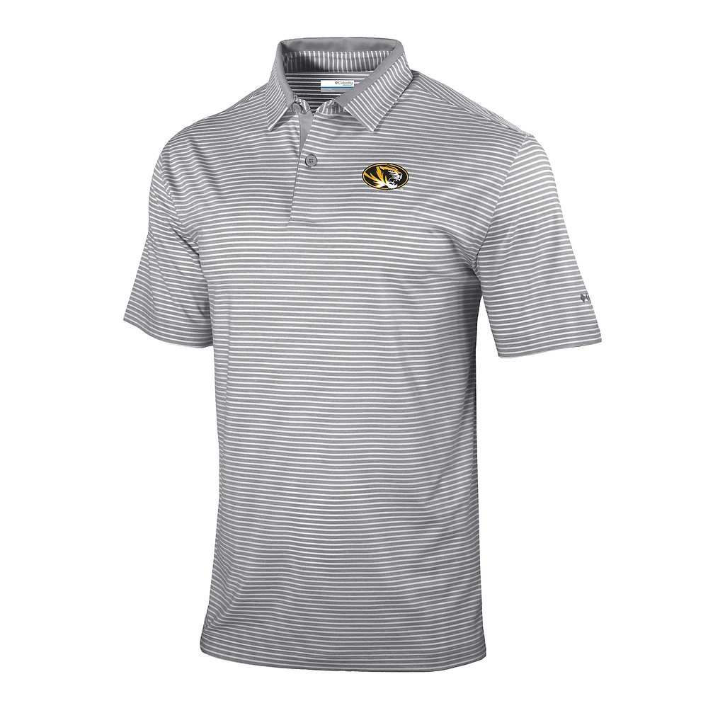 Men's Columbia Gray Missouri Tigers Omni-Wick Golden Hills Polo